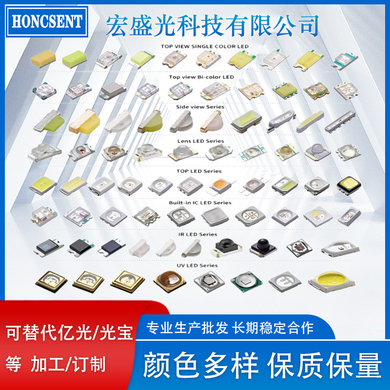 LED灯珠双芯片3030红光0.5W超高亮120MA3030红色0.5W红灯贴片LED
