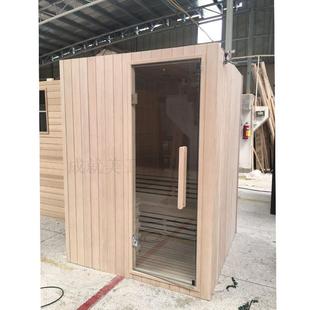 一件起訂3人桑拿房可配進口爐干蒸房加拿大鐵杉木汗蒸房家用sauna