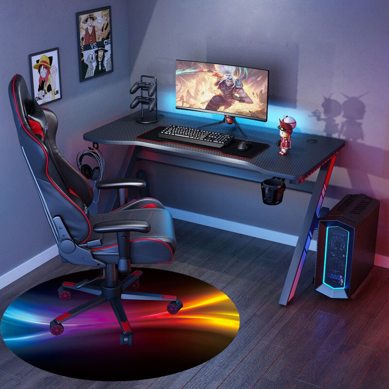 热销游戏电竞地垫防防尘刮加厚地垫游戏椅橡胶静音地垫