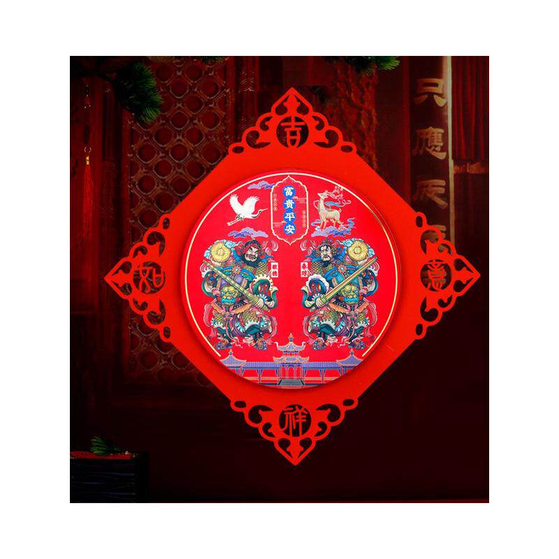 1vpr单门门神门贴金箔秦琼浮雕秦叔宝尉迟恭武将楼房防盗门神立体