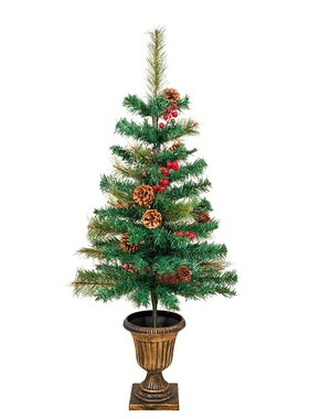 现货批发圣诞节装饰90cmpvc圣诞小树热销仿真圣诞树摆件