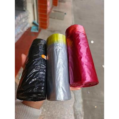 免撕抽绳垃圾袋家用手提式塑料袋加厚厨房卡通印花熊猫垃圾袋批发