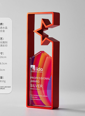 金属边框奖杯企业年会比赛颁奖员工奖牌毕业季教师节晚会颁奖奖杯