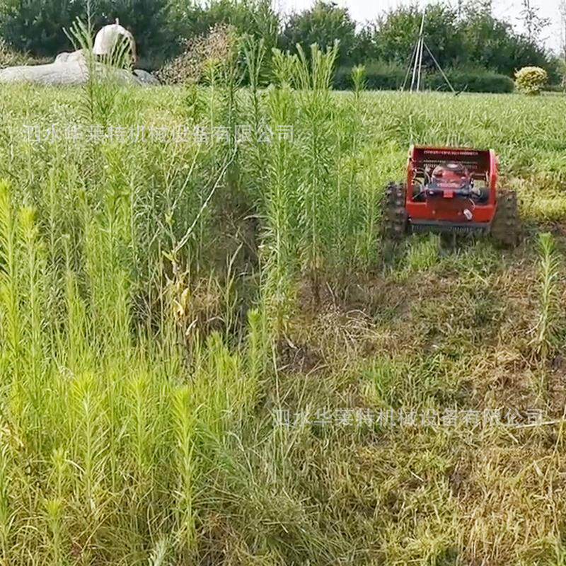 热销履带式遥控割草机小型果园杂草庭院机油电混用草坪清除修草机