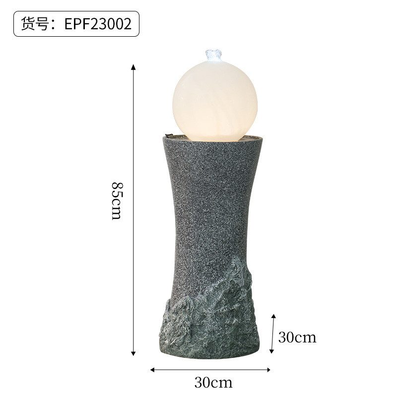 现代简约工艺品流水华灯初上循环水喷泉玄关客厅现代轻奢开业落地