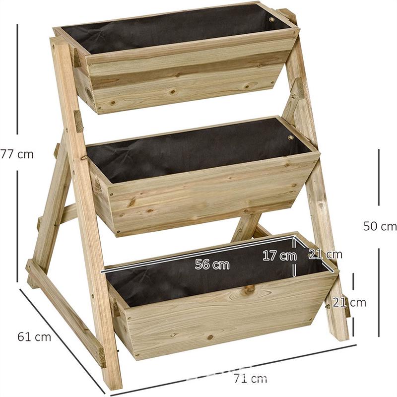 阳台花架置物架碳化田园花槽花卉木花箱种植种菜盆立体花盆架