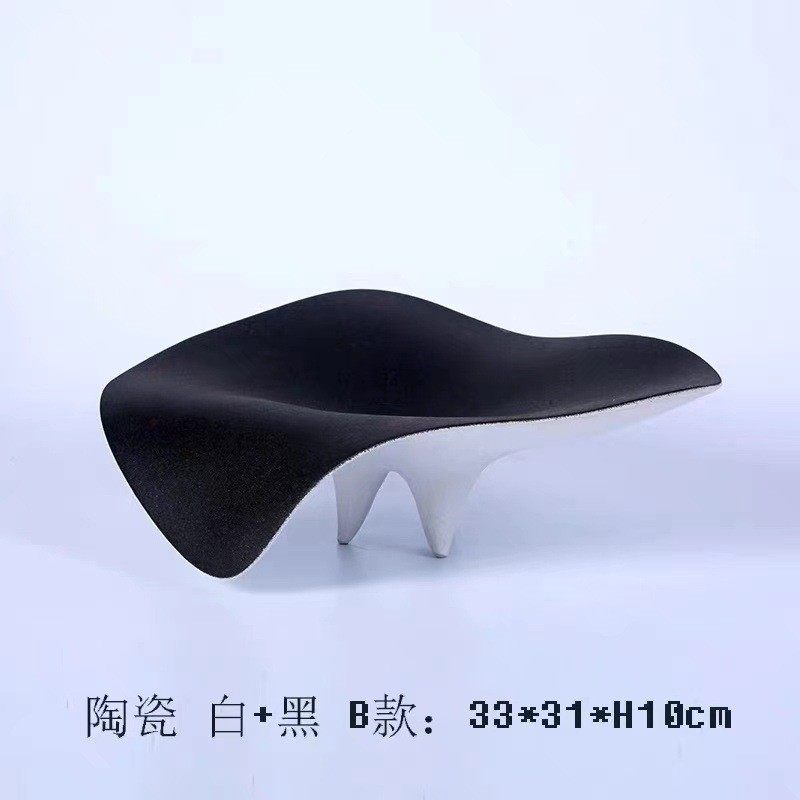 现代简约新中式样板间高脚果盘摆件陶瓷客厅茶几玄关插花器装饰品,家居饰品,装饰摆件,淘宝优惠券,粉丝福利购,淘宝优惠卷