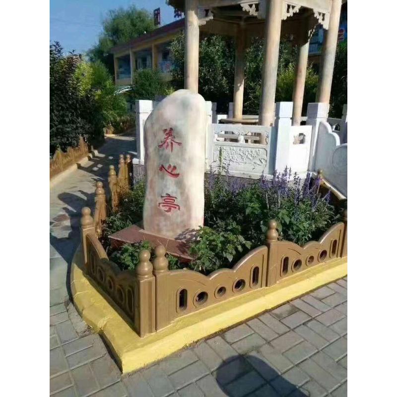 厂家批发草坪仿石护栏模具别墅庭院花坛公园室外栏杆水泥围栏模板