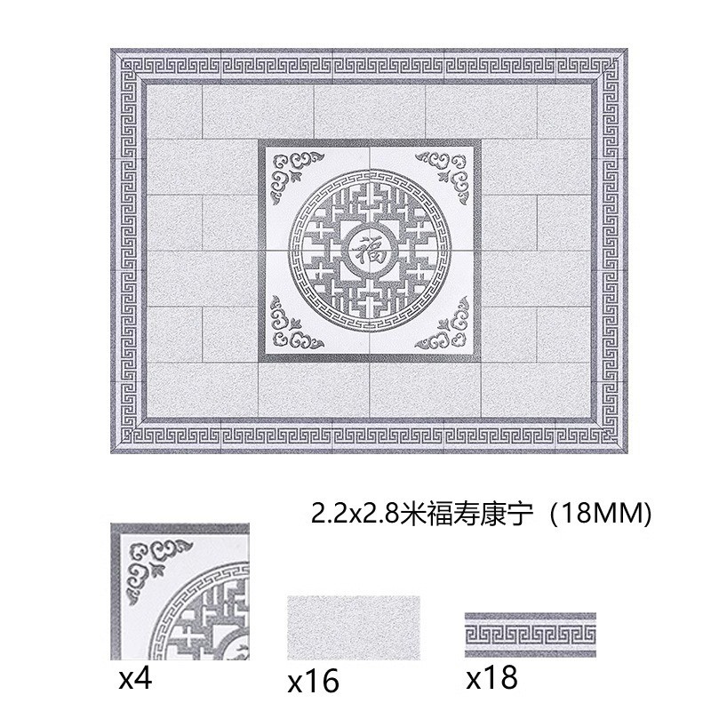 18厚设计师款600x600仿古砖别墅拼花新中式园林景观庭院露台瓷砖