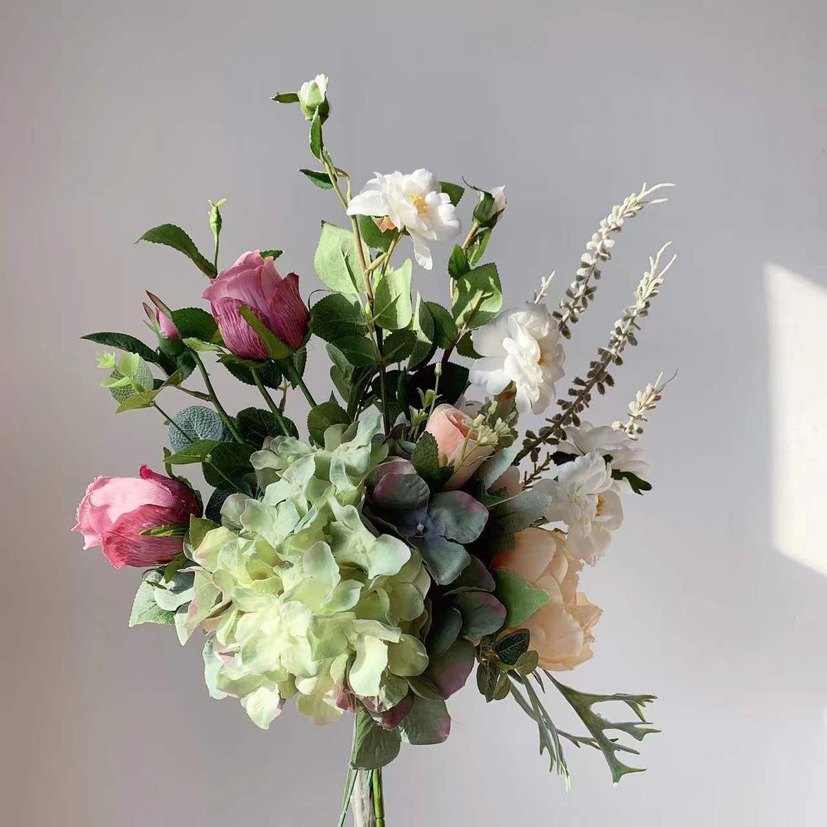 m198绣球手札花束仿真花绢花假花批发欧式创意花束