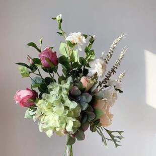 m198绣球手札花束假花仿真花绢花批发欧式创意花束