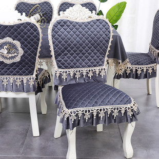 新款欧式餐椅垫套装餐桌布防滑套家用椅垫椅套坐垫凳子四季通用