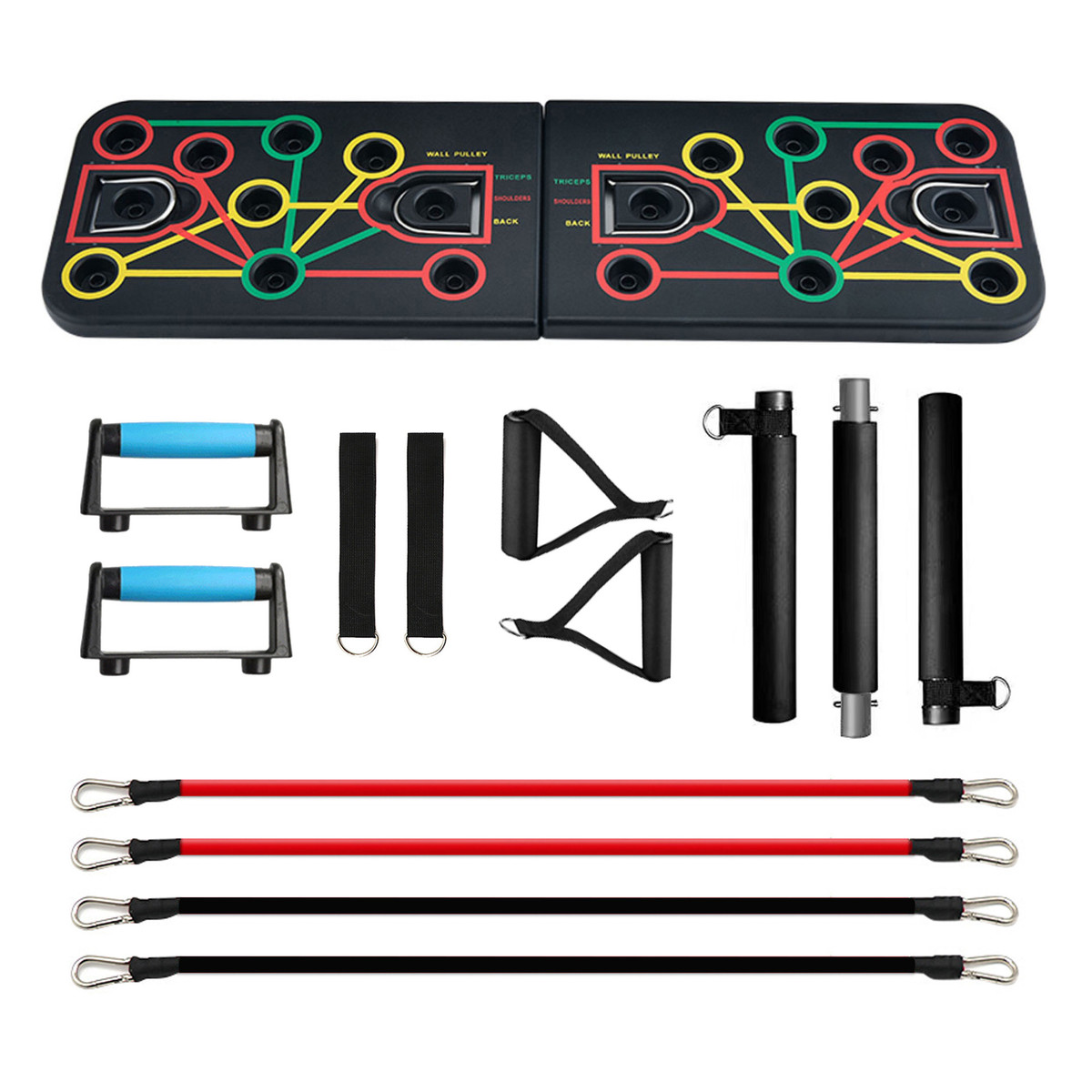 新款俯卧撑板健身组合套装家用健身肌胸肌腹肌背阔锻炼俯卧撑支架