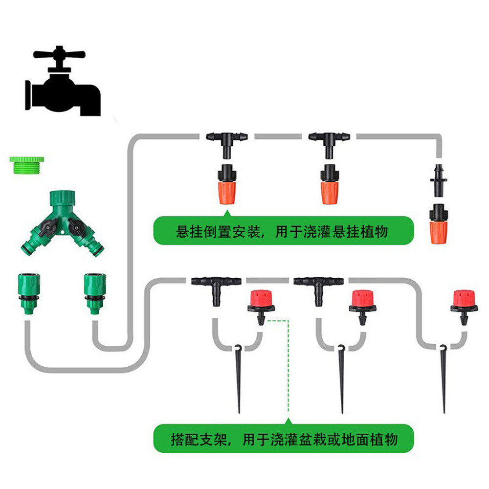 园艺灌溉花卉花盆套装4/7mm毛管30m滴头30花园自动浇花滴灌套装,鲜花速递/花卉仿真/绿植园艺,园艺用品套装,淘宝优惠券,粉丝福利购,淘宝优惠卷