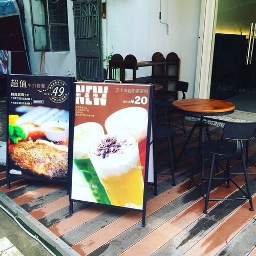 kt板广告牌展示牌户外a字防风双面铁质型展架立式落地式立牌支架