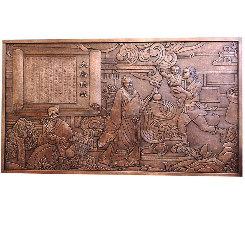 户外锻铜浮雕定制校园历史大型浮雕壁画背景墙文化玻璃钢仿铜浮雕