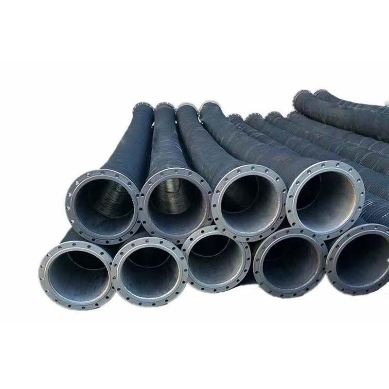 大口径胶管高低压橡胶管高压管4寸6寸8寸法兰钢丝编织胶管