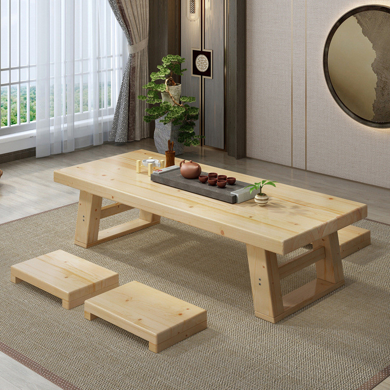 日式茶几榻榻米桌子矮桌实木禅意卧室坐地茶桌地桌阳台小方桌新品