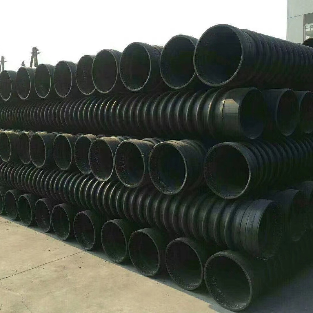 壁克拉管聚乙烯缠绕结构hdpe管大口径螺旋排污管pe缠绕b型克拉管