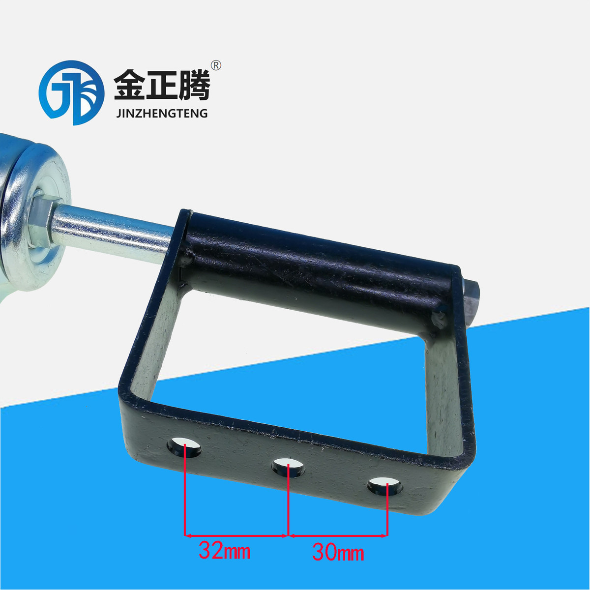 源头厂货5寸带厂房橡胶弹簧轮三孔门用配件轮家用管大门用脚轮