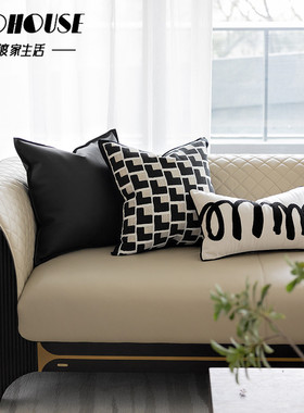 6buj现代简约设计师精装修搭配品质沙发客厅卧室样板间软装抱枕靠