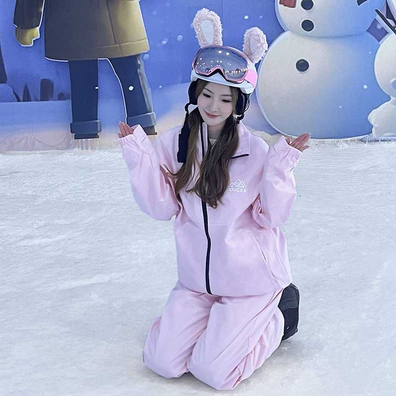 冬套装男户外防水防风单板双滑板滑雪服衣裤新女款情侣滑雪服批发