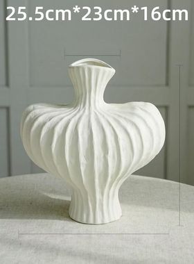 创意艺术陶瓷花瓶高颜值摆件ins风客餐厅花瓶陶瓷高级感装饰品