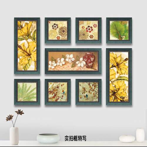 客厅装饰画轻奢新品美式挂画现代简约有框画地中海欧式组合油画