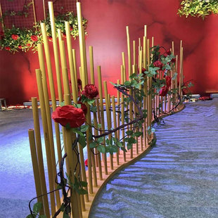 pvc造型新款铝塑管婚礼舞台吊顶曲线婚礼策划婚庆现场创意布置