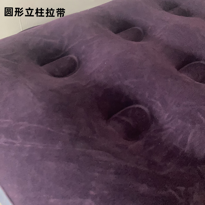 厂家充气植绒床垫户外气垫床折叠单双人加厚充气床垫绒床垫家用植