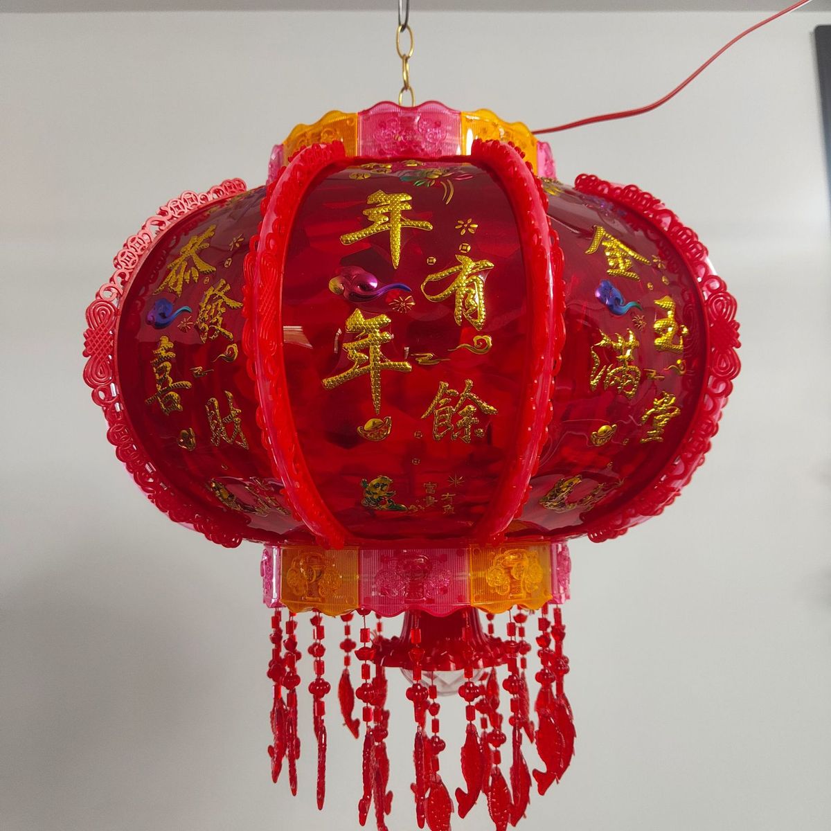 七彩走马灯旋转灯笼新年大门结婚360旋转电动led跑马灯笼阳台春节