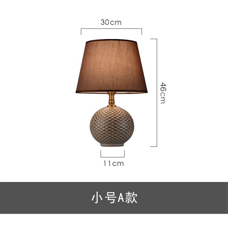 欧式布艺奢华复古台灯美式卧室床头灯简约陶瓷古典客厅装饰灯具