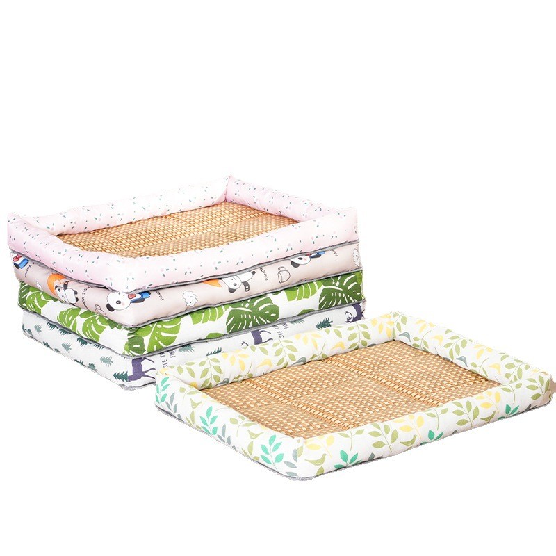 垫子宠物冰垫凉席四季通用藤席狗窝夏季猫窝降温耐磨宠物床定制