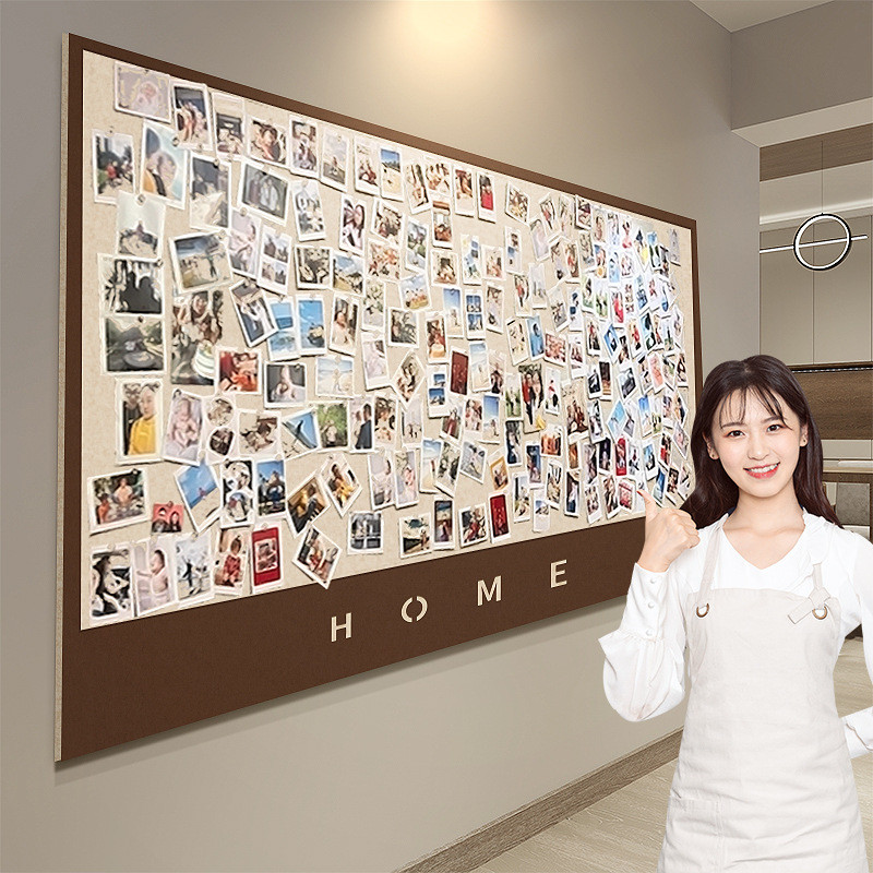 求婚照片墙背景板毛毡墙贴毛毡板软木板墙面装饰留言板毛毡版房间