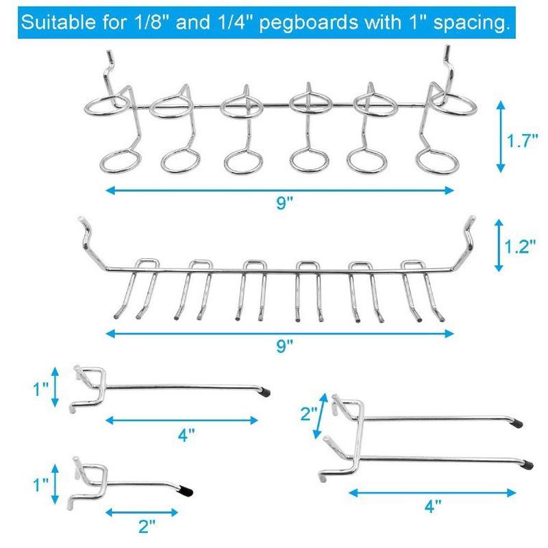 洞洞板挂钩80pc孔距2.5cm收纳仓库工具五金洞洞板套装配件批发