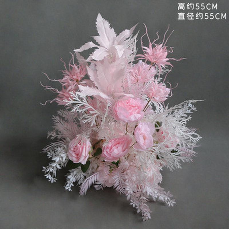 婚庆道具红色路引婚礼花球t台舞台背景迎宾花桌盆花结婚布置装饰