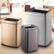 客房不锈钢双层垃圾桶南方长方形房间钢彩桶玫瑰金厨房餐厅卫生桶