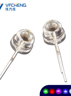 伟方成草帽插led灯珠f5草帽橙光短脚灯珠5mm直橙色发光二极管2v