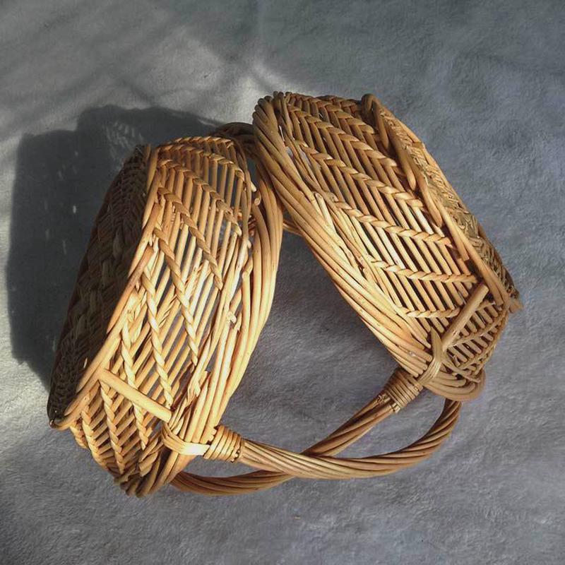 bg54柳编收纳手提藤编蔬菜樱桃采摘篮水果购物鸡蛋草莓小提篮礼品