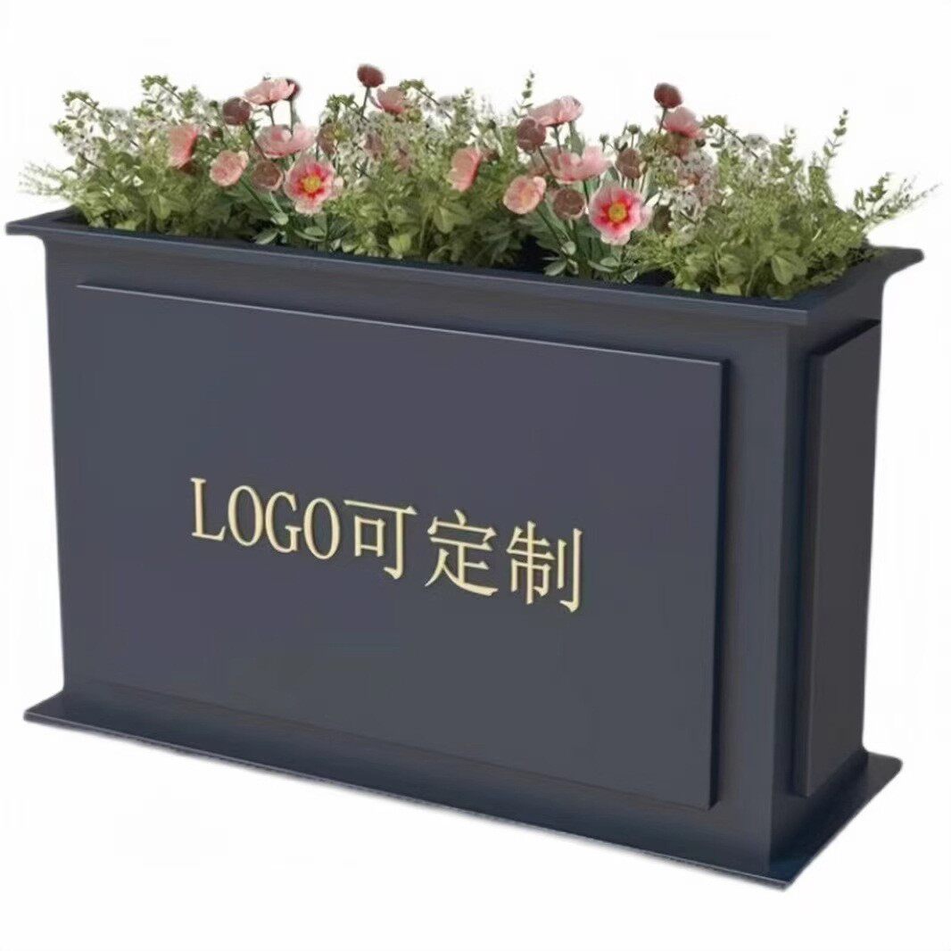 隔断花槽户外不锈钢花箱园林景观花栏庭院花盆小区定制售楼部花架