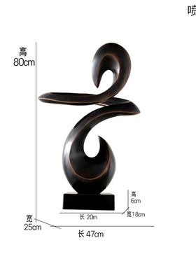 工艺品雕塑电镀摆件客厅酒店样板房家居软装饰品样板房会所落地