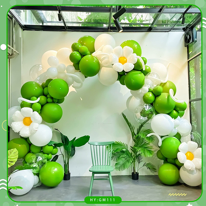 立柱拱门气球带支架婚礼开业背景装饰气球套装马卡色乳胶充气气球