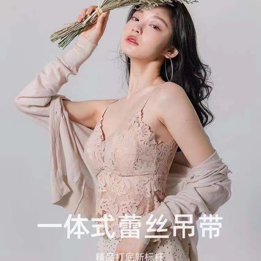 美背内衣2025新款爆款性感蕾丝背心女带胸垫文胸外穿抹胸吊带内搭