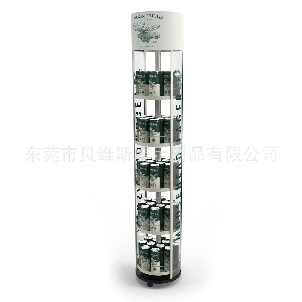 热销金属高可陈列架饮品置物展览展示架承重移动滚轮落地网格展架