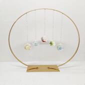 创意婚庆道具铁艺烛台摆件婚礼派对装 饰活动圆形桌面2头烛台