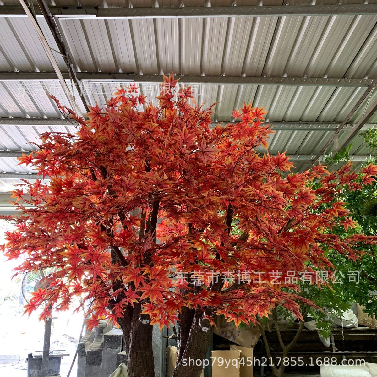 热销仿真红枫商场枫叶树假树造型树假榕树酒店树景观装饰树大型银