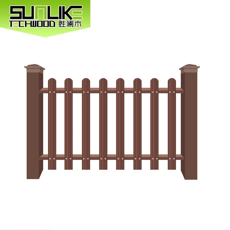 pe户外防腐二代塑木栏杆塑木工程厂家栅栏园林景区户外木塑护栏