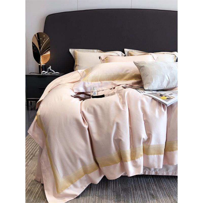 欧式奢华风现代简约160支匹马家纺全棉轻奢棉四件套床单被套床品4