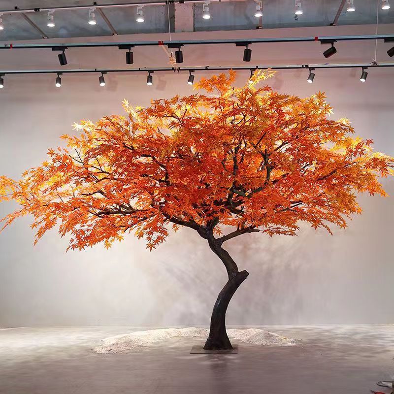 仿真红枫树假树枫叶树造型树景观装饰酒店商场树树树拍摄道具大型