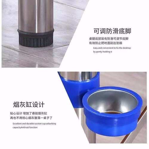 桌腿加厚桌架桌子腿支架折叠桌架铁艺不锈钢餐台脚麻将饭桌架子萍